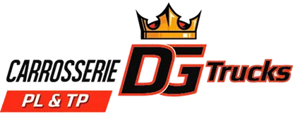 Logo "Série DG" avec couronne, fond blanc et rouge.
